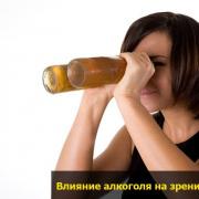 About the harmful effects of alcohol on vision